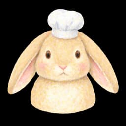 lapin curieux sous la toque